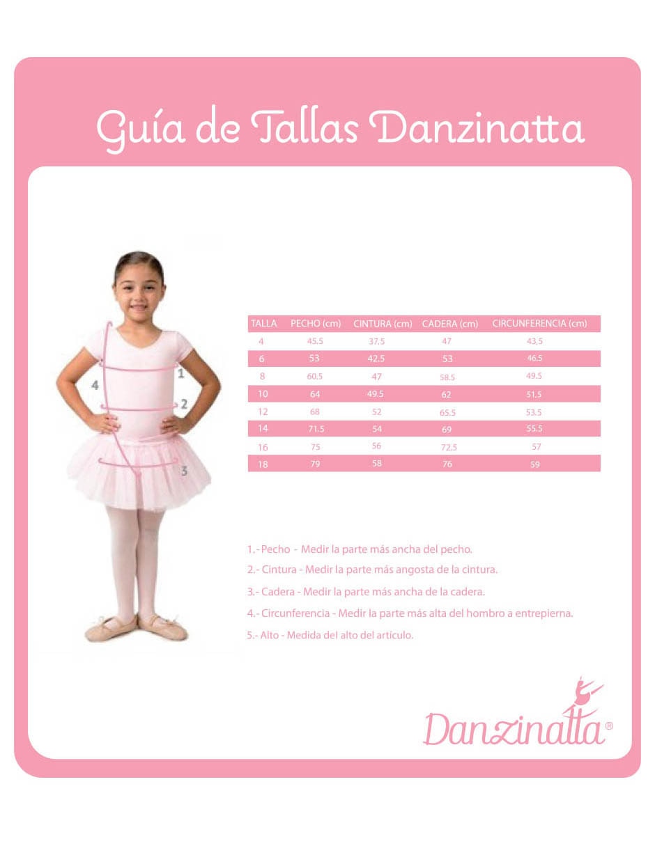 Playera deportiva para ballet Danzinatta para niña
