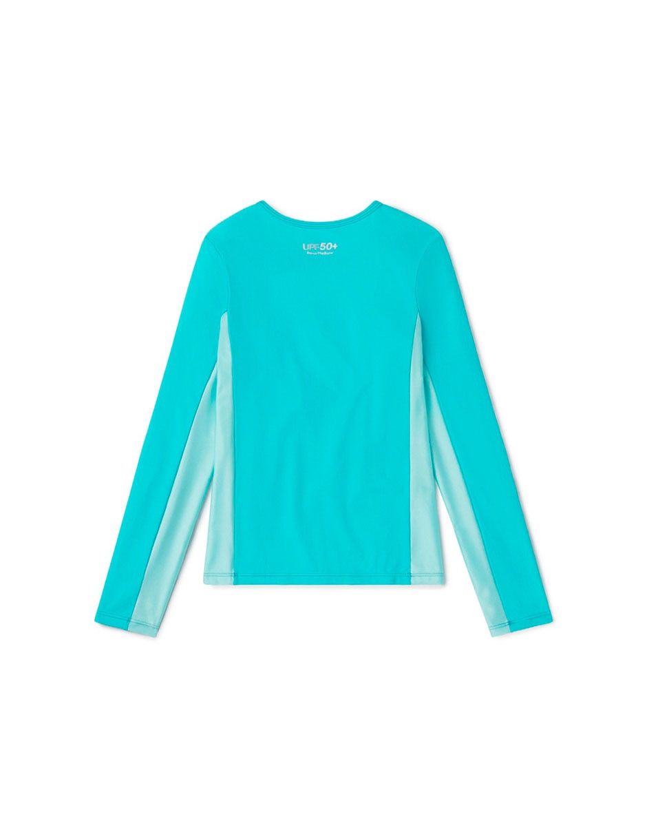 Wetshirt estampado bloques de color para niña
