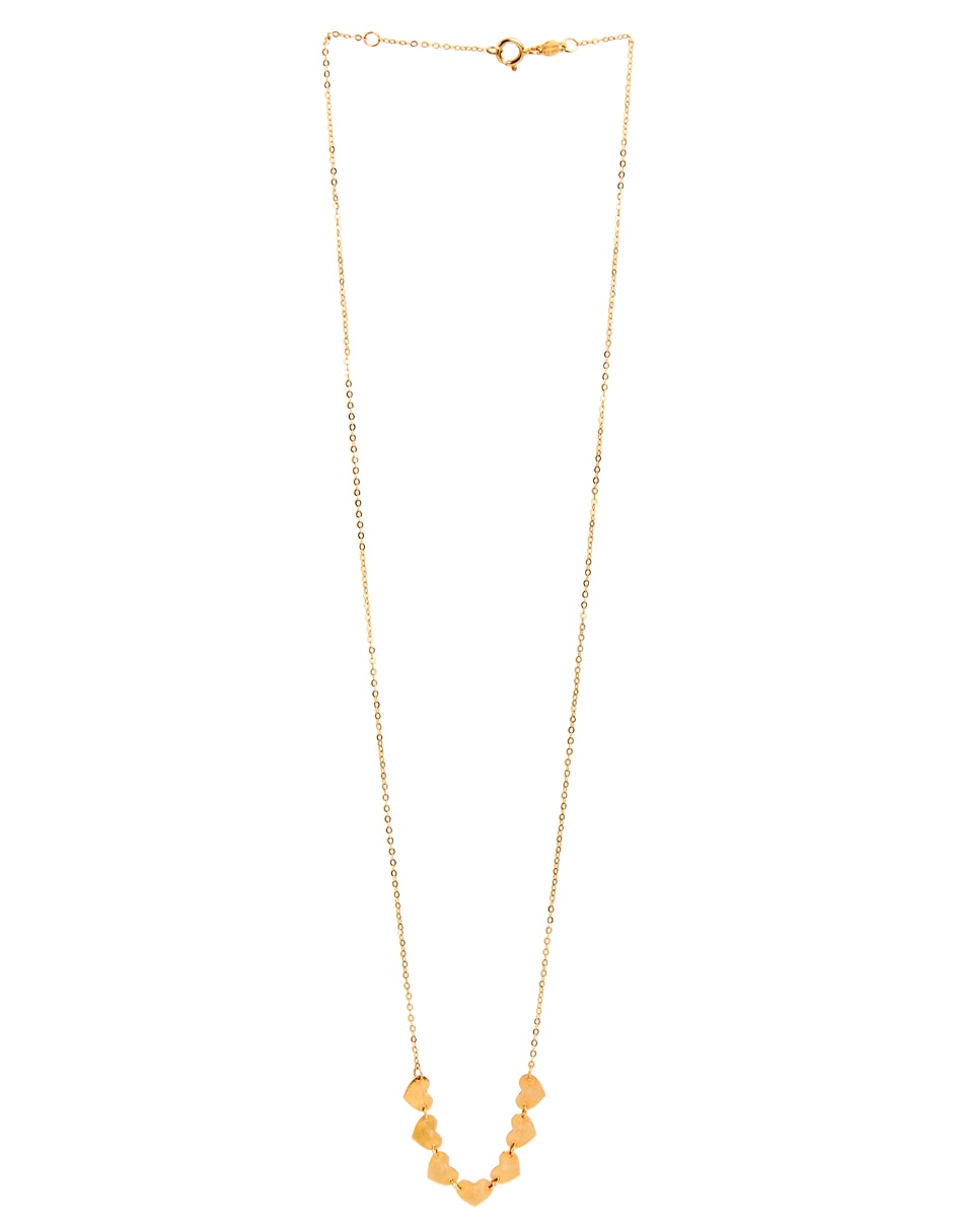 Collar de corazón Lusso de oro 14 K