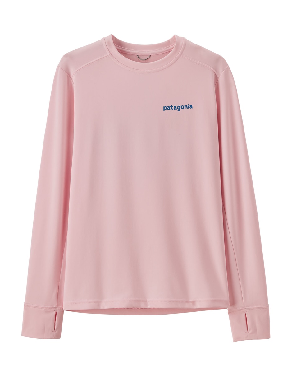 Wetshirt Patagonia estampado logo para niña