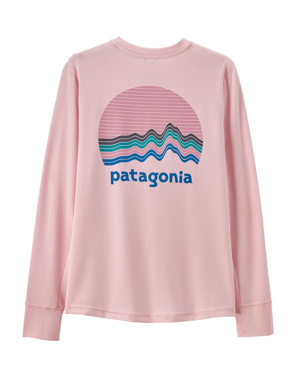 Wetshirt Patagonia estampado logo para niña