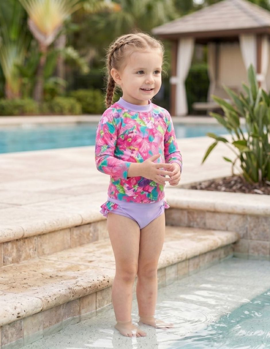 Wetsuit estampado animal print para niña
