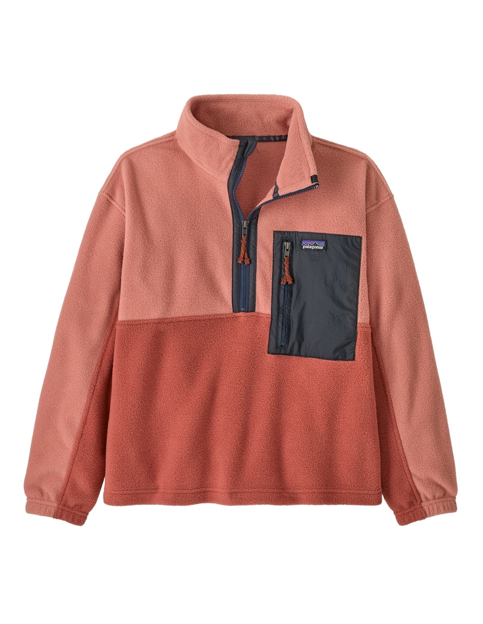 Sudadera outdoor Patagonia Microdini 1/2-Zip Fleece Pullover con bolsa para niña