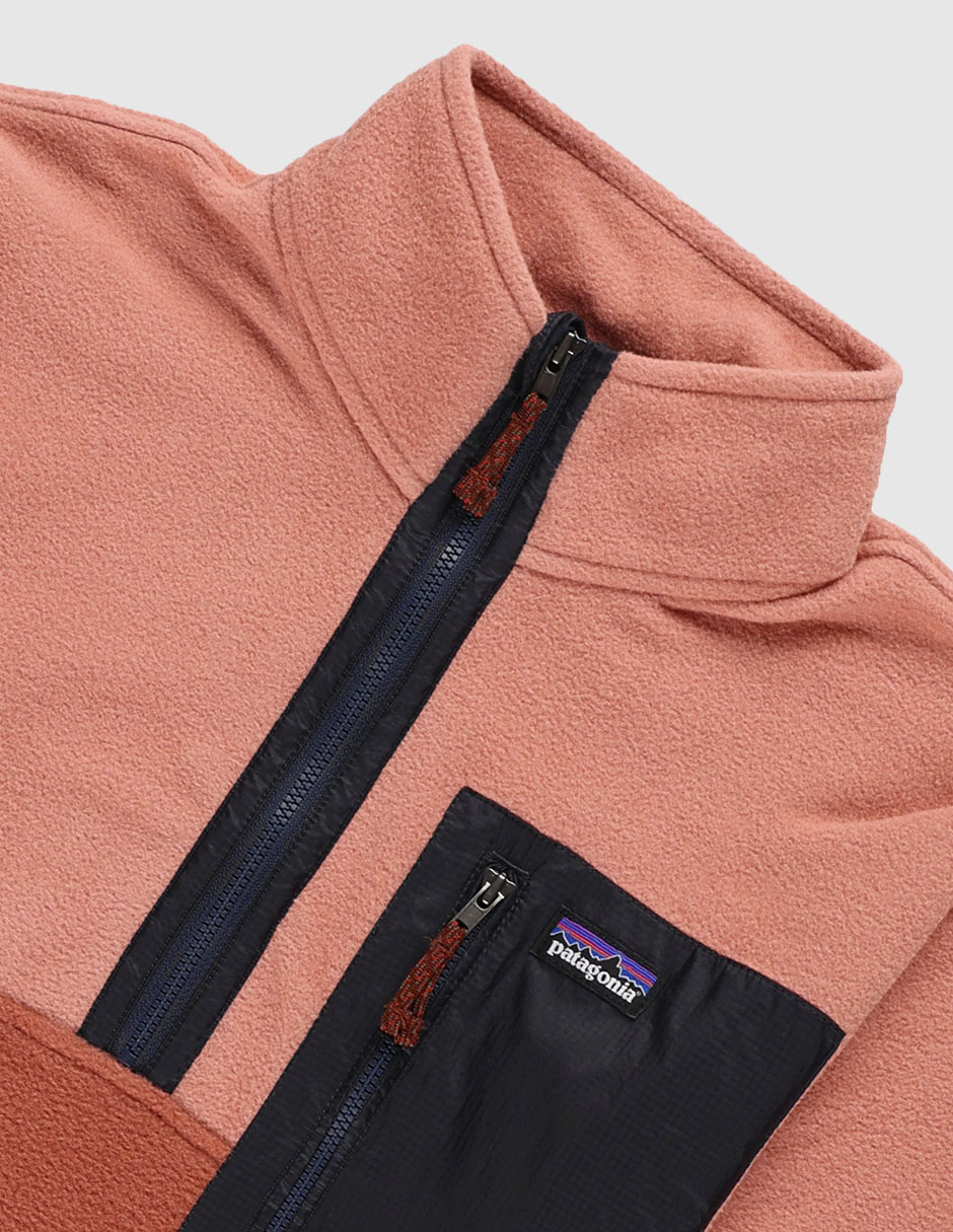 Sudadera outdoor Patagonia Microdini 1/2-Zip Fleece Pullover con bolsa para niña