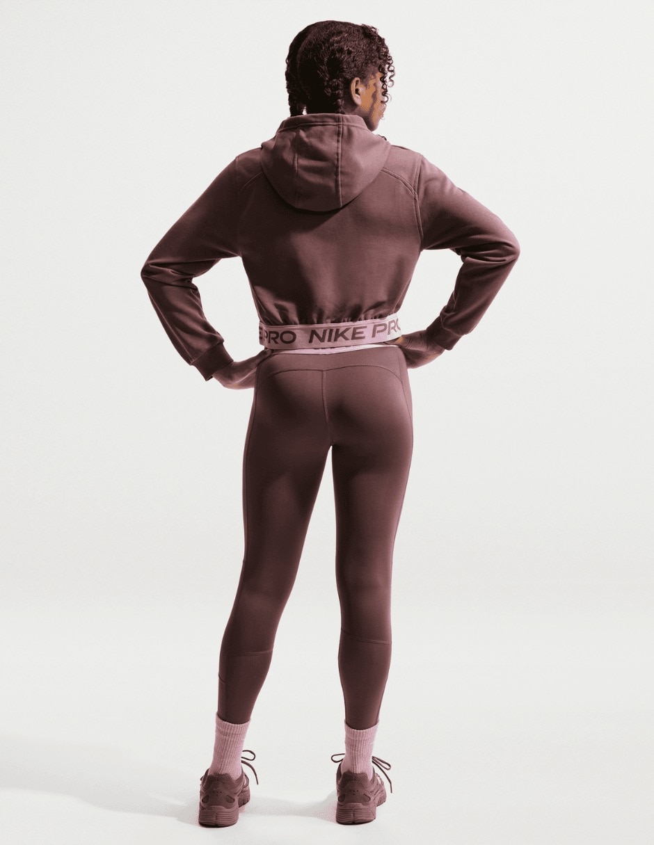 Sudadera Nike Pro Fleece con capucha y bolsa para niña