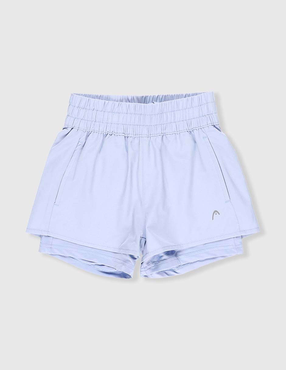 Short efecto doble prenda Head para entrenamiento niña