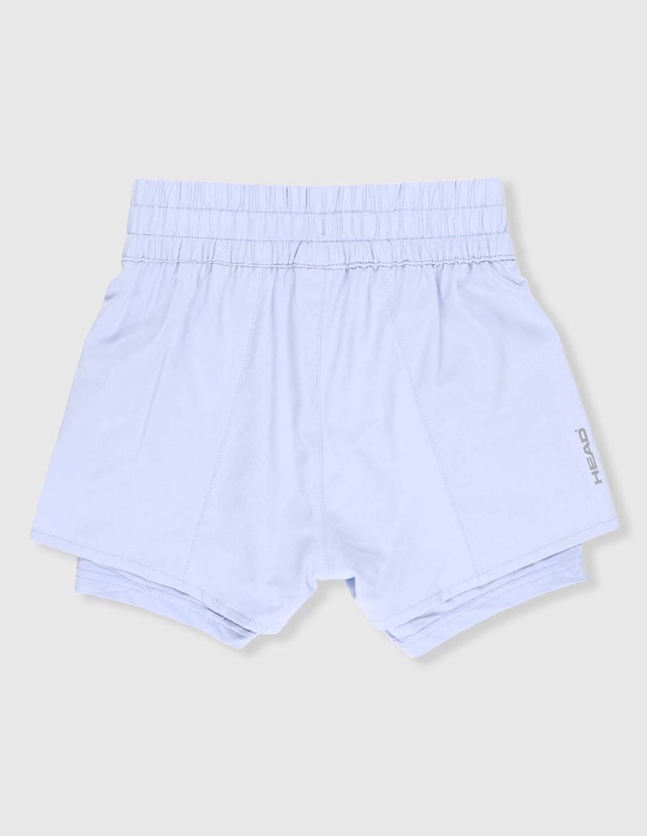 Short efecto doble prenda Head para entrenamiento niña