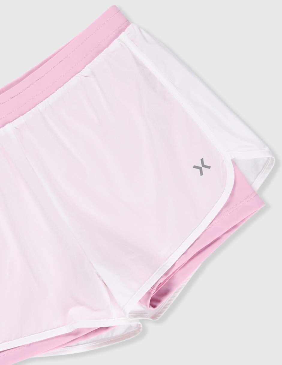 Short efecto doble prenda para entrenamiento niña
