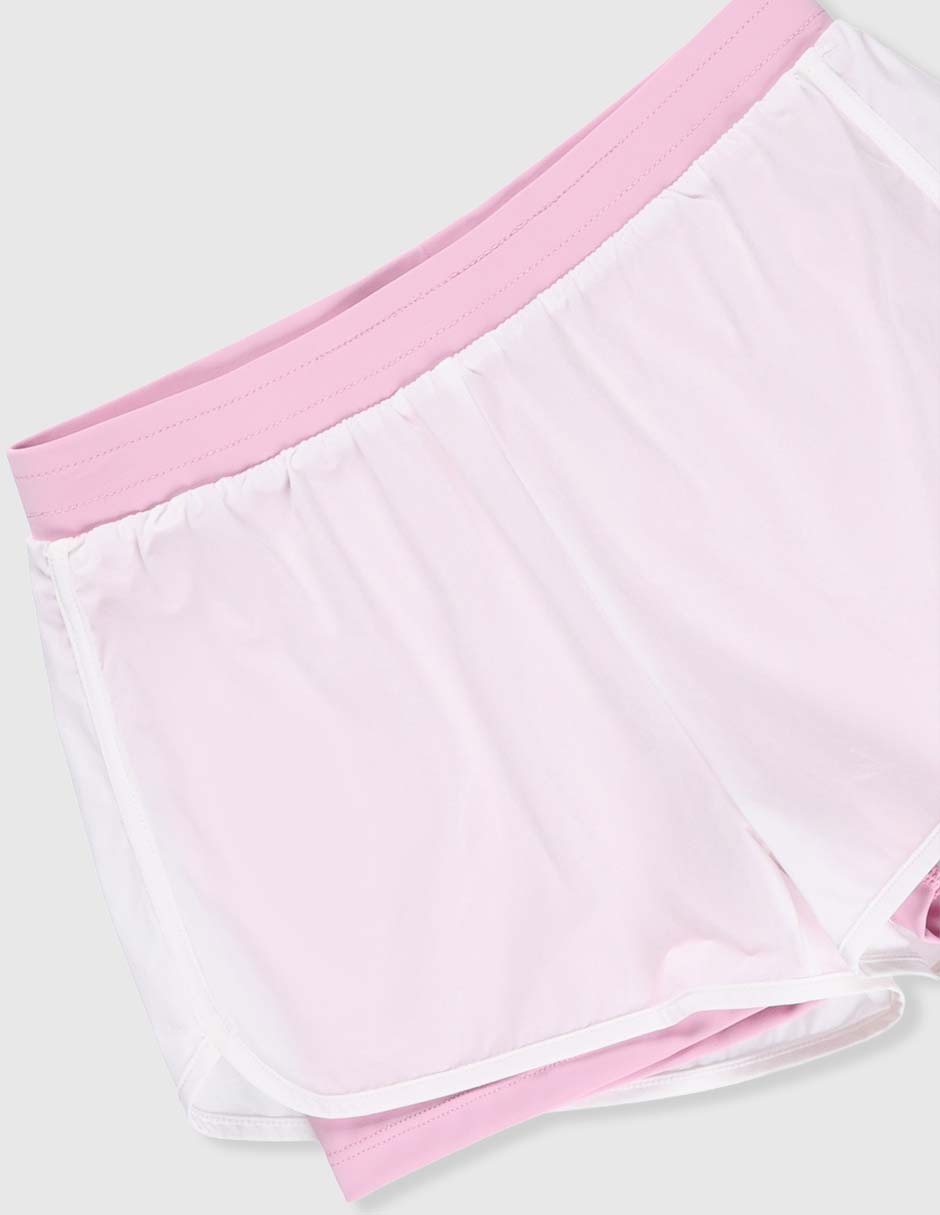 Short efecto doble prenda para entrenamiento niña
