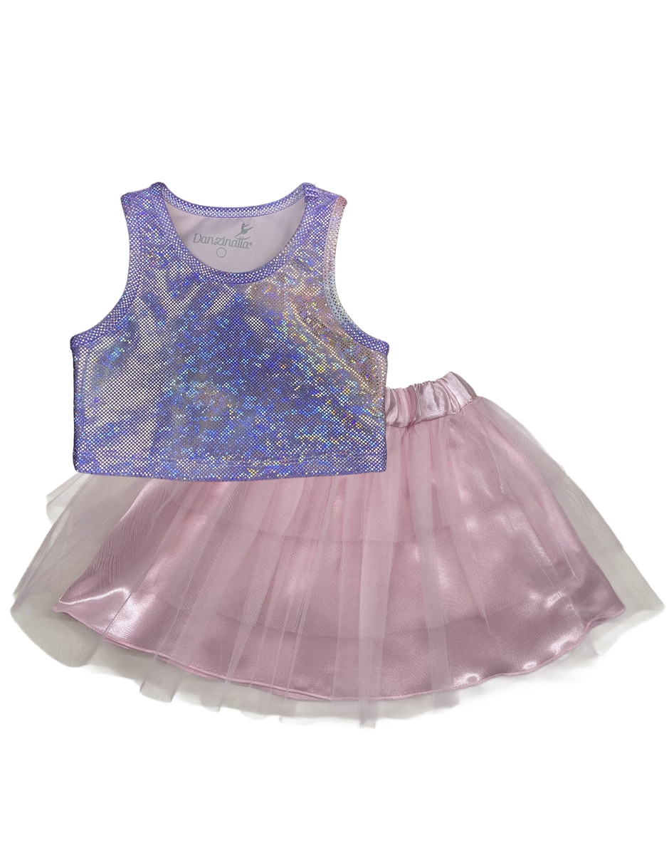 Conjunto deportivo regular con elástico para niña Conjunto deportivo regular con elástico para niña