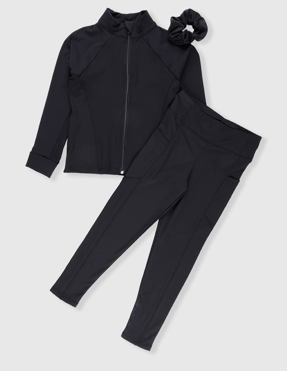 Conjunto deportivo regular X10 con elástico para niña