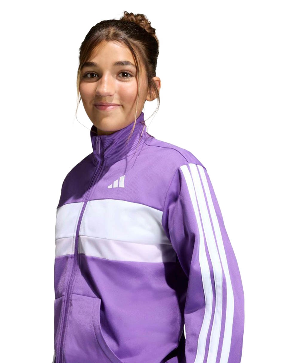 Conjunto deportivo Adidas con cierre para niña