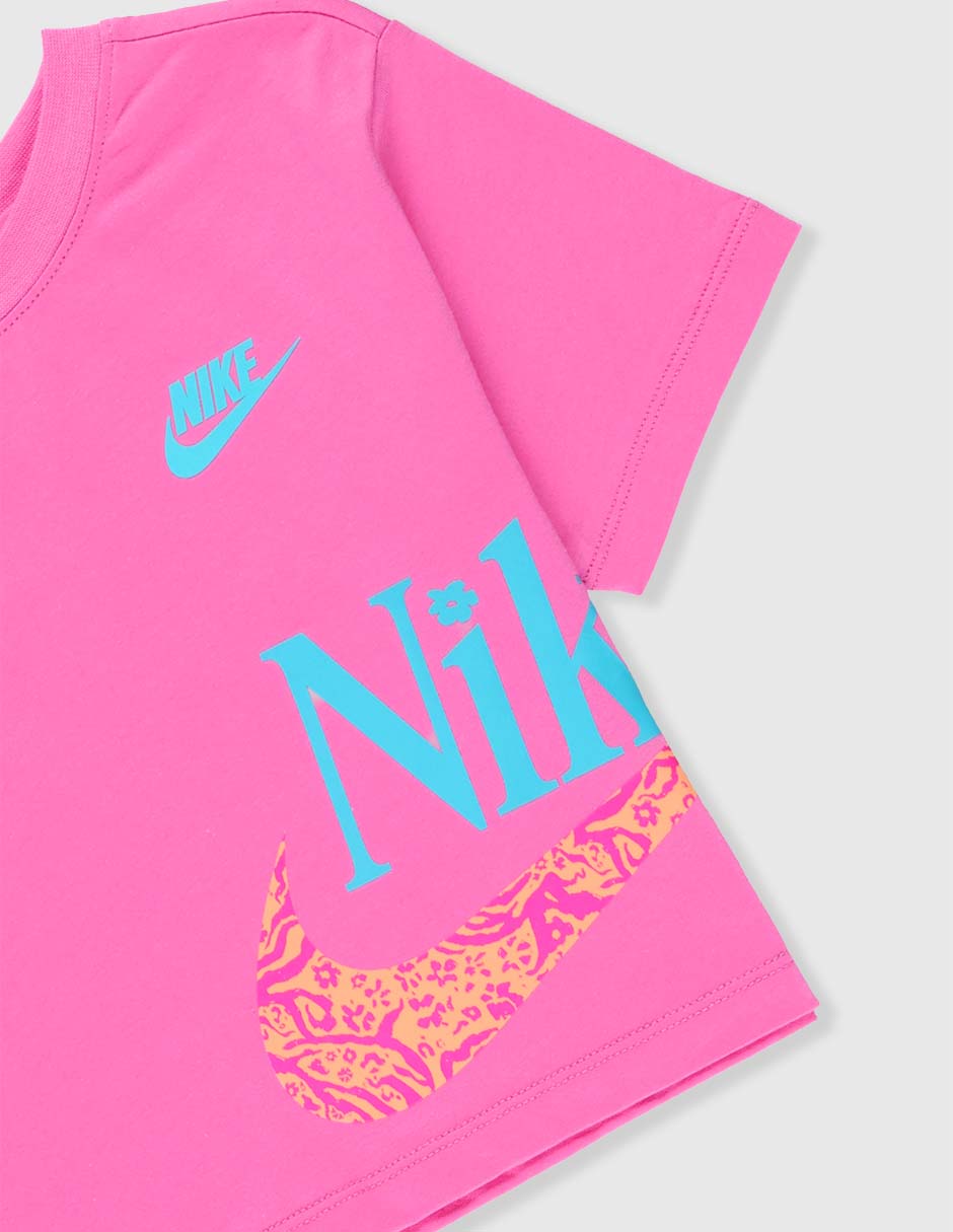 Conjunto deportivo regular con elástico para niña