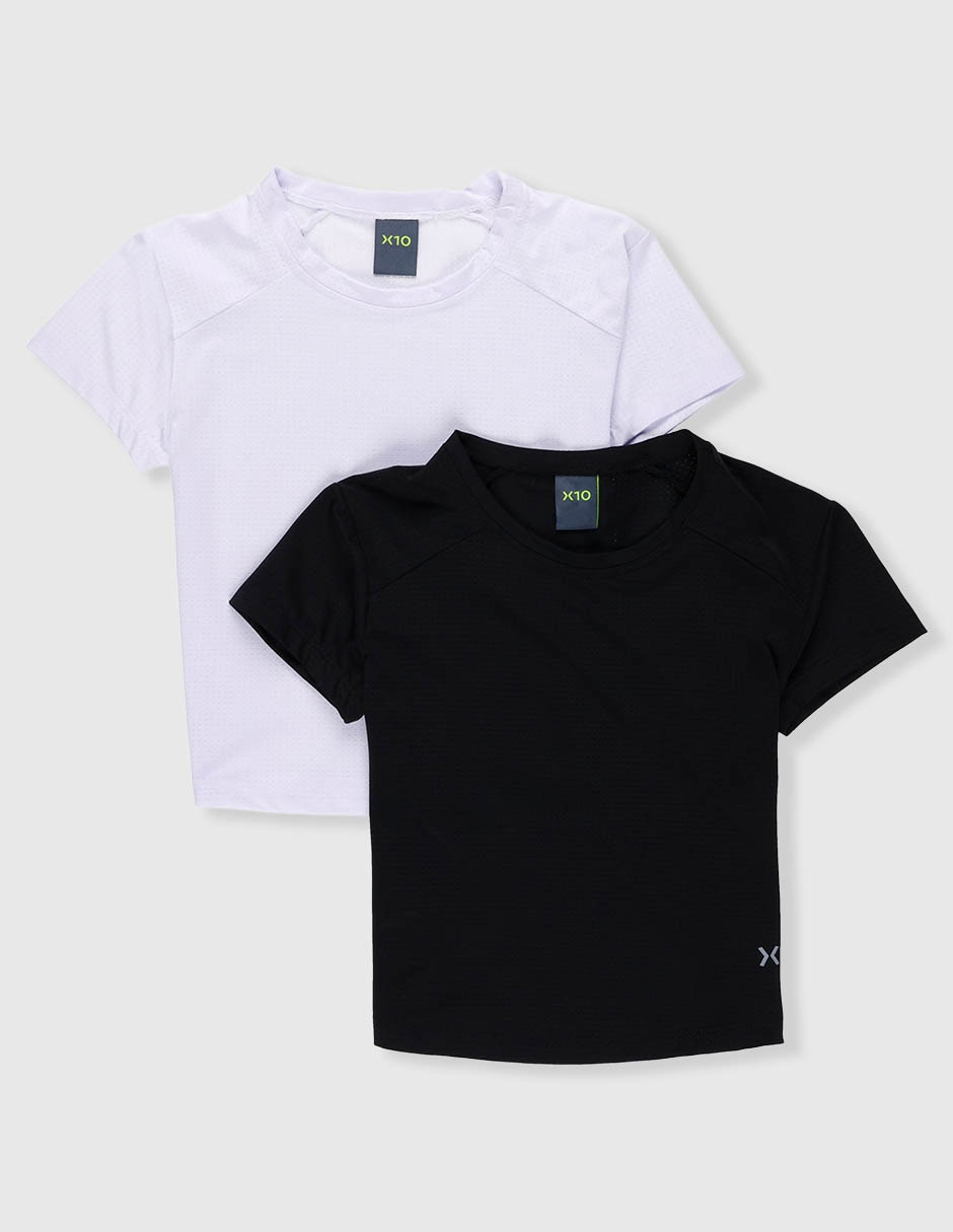 Set playera deportiva para entrenamiento X10 de niña