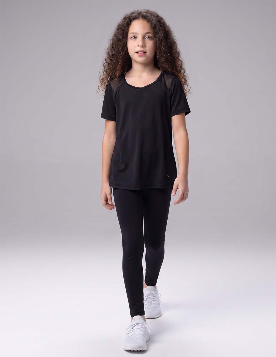 Playera deportiva para entrenamiento de niña