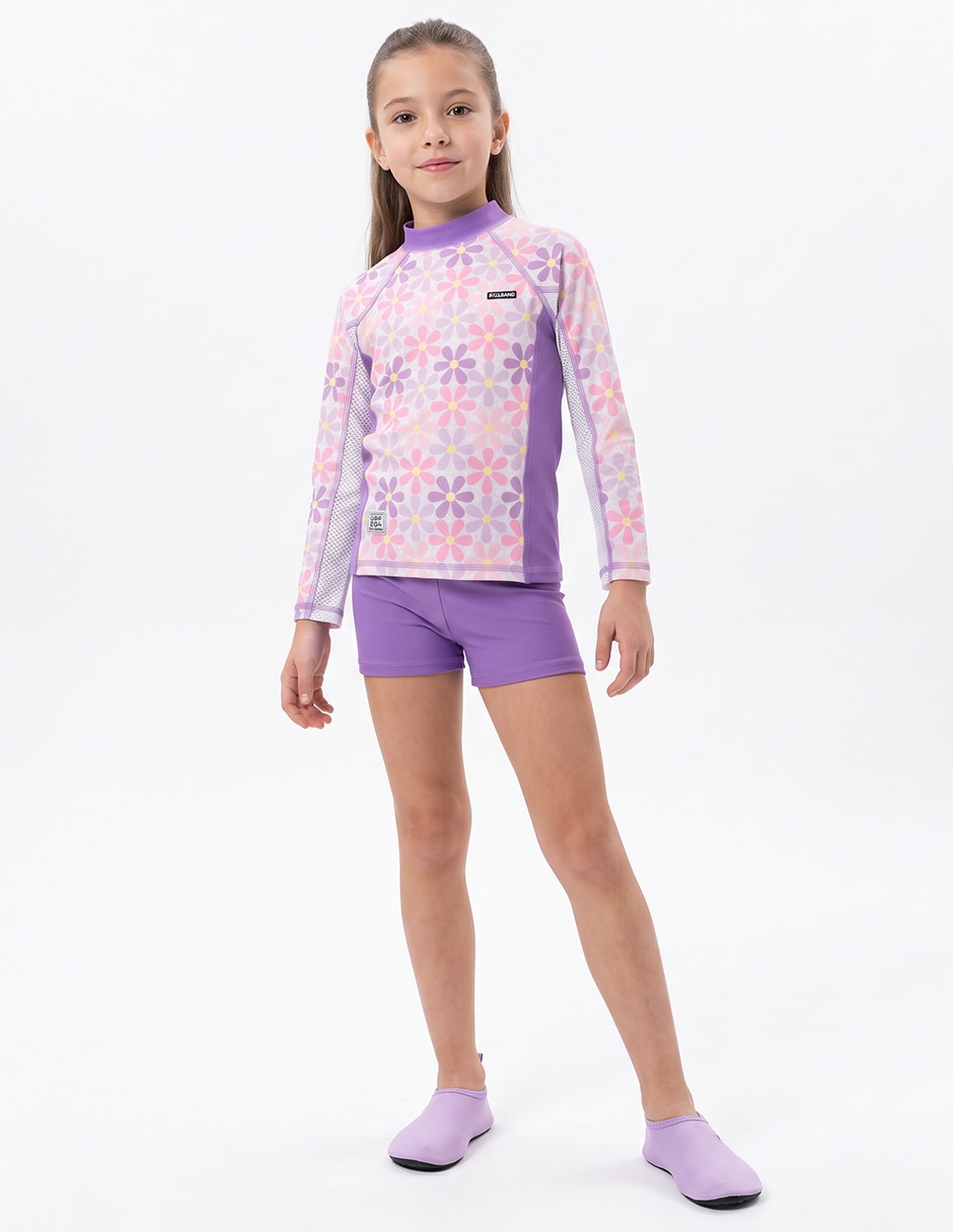 Wetshirt estampado floral para niña 2