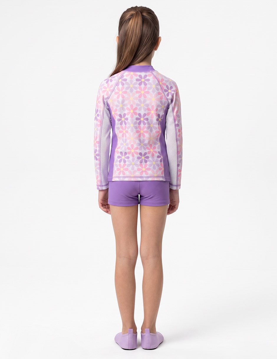 Wetshirt estampado floral para niña 6