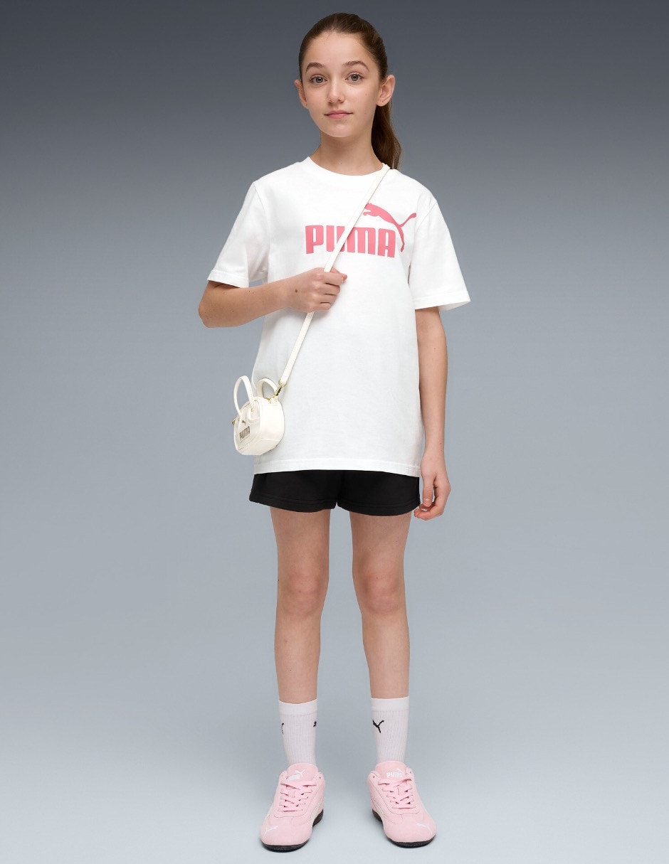 Conjunto deportivo Puma Ess No1 Logo Tee and Shorts Set G de algodón para niña