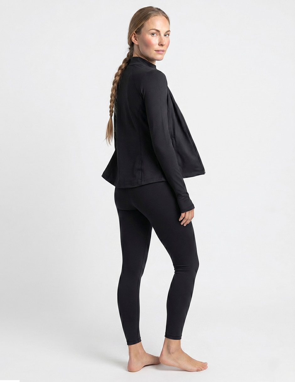 Conjunto deportivo ajustado con cierre para mujer 3