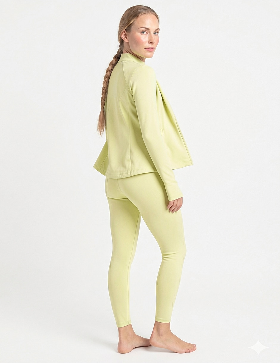 Conjunto deportivo ajustado con cierre para mujer 2