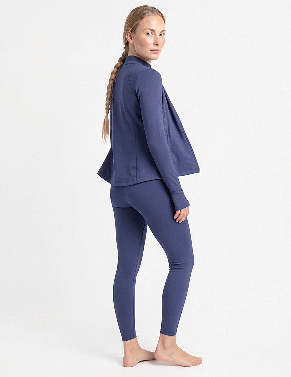 Conjunto deportivo ajustado con cierre para mujer 5