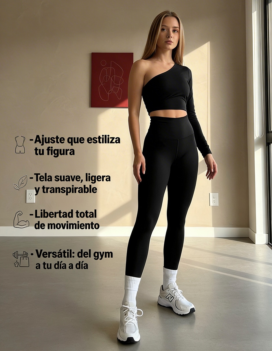 Conjunto deportivo ajustado con cierre para mujer 4