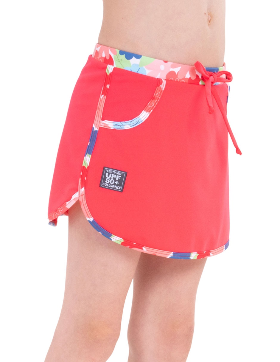 Falda short deportiva para natación niña Falda short deportiva para natación niña