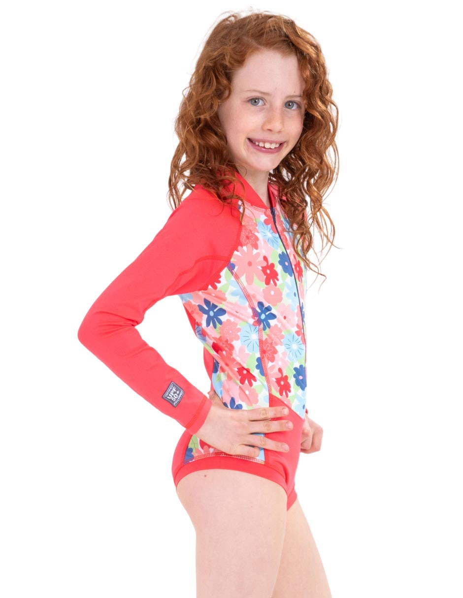 Wetshirt/ wetsuit estampado liso para niña Wetshirt/ wetsuit estampado liso para niña