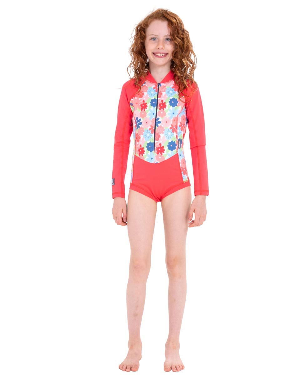 Wetshirt/ wetsuit estampado liso para niña 3