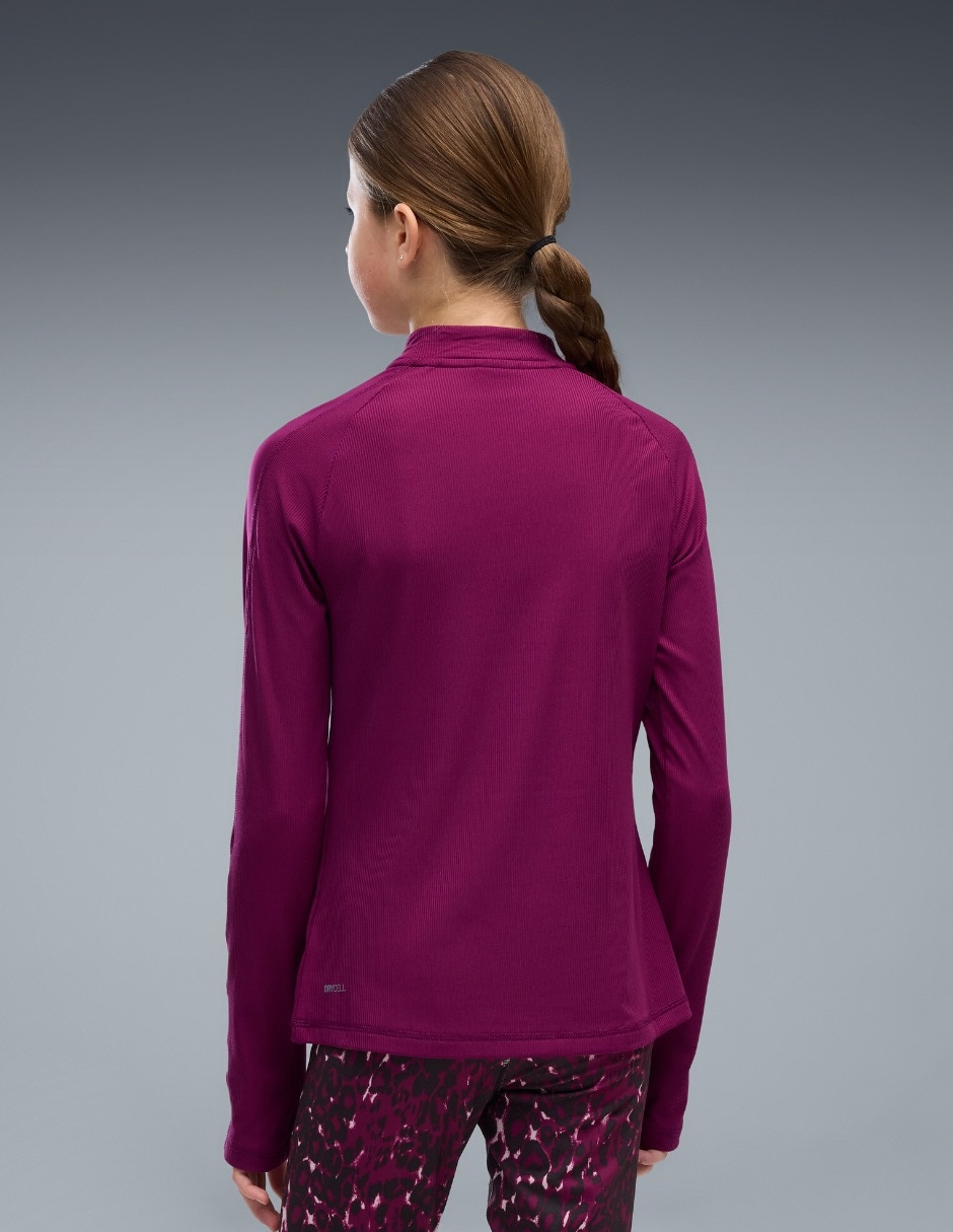 Sudadera para entrenamiento Tad Ess Slim Quarterzip Longsleeve Tee G con cierre para niña 4
