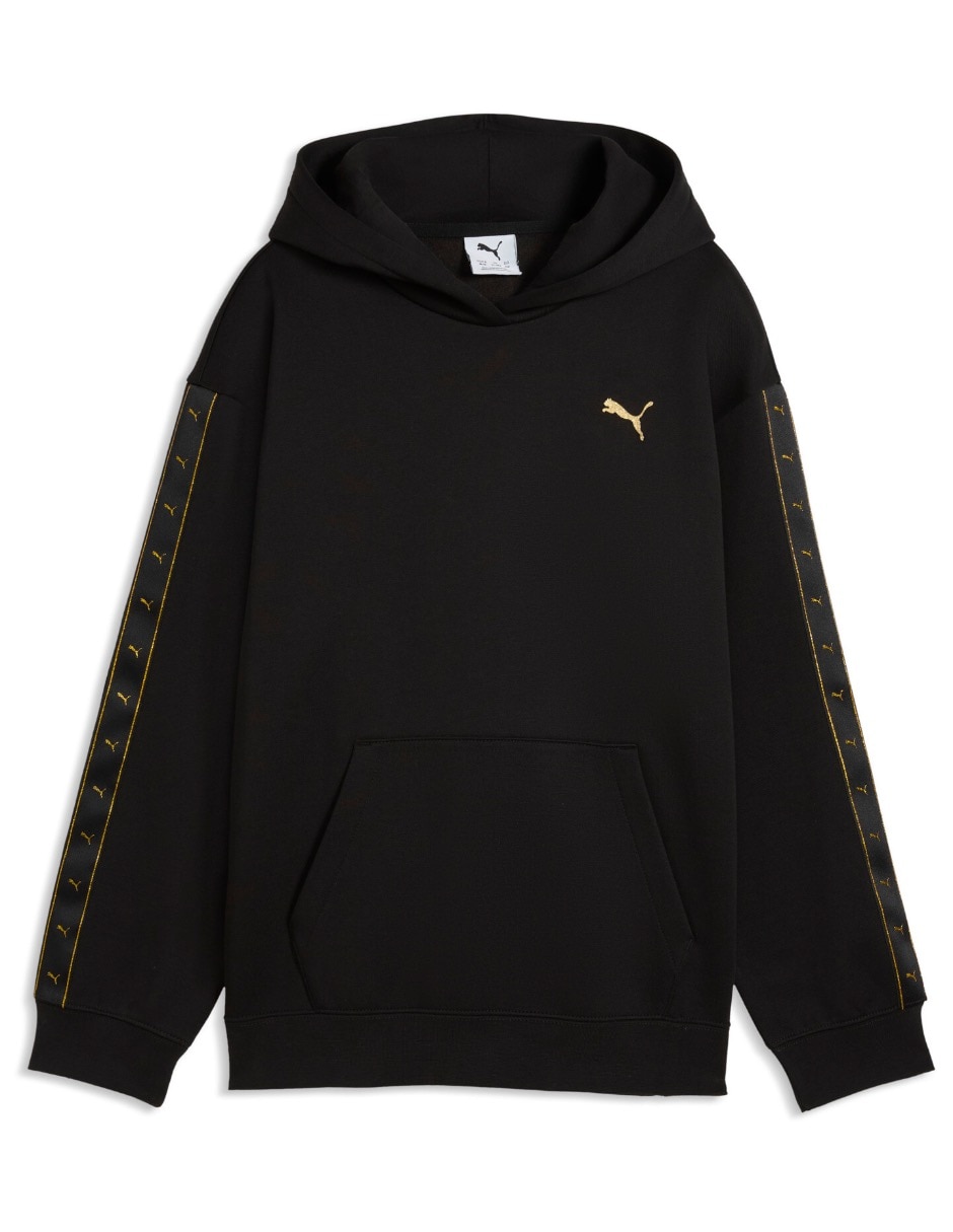 Sudadera para entrenamiento ess tape relaxed hoodie fl g con capucha para niña 4