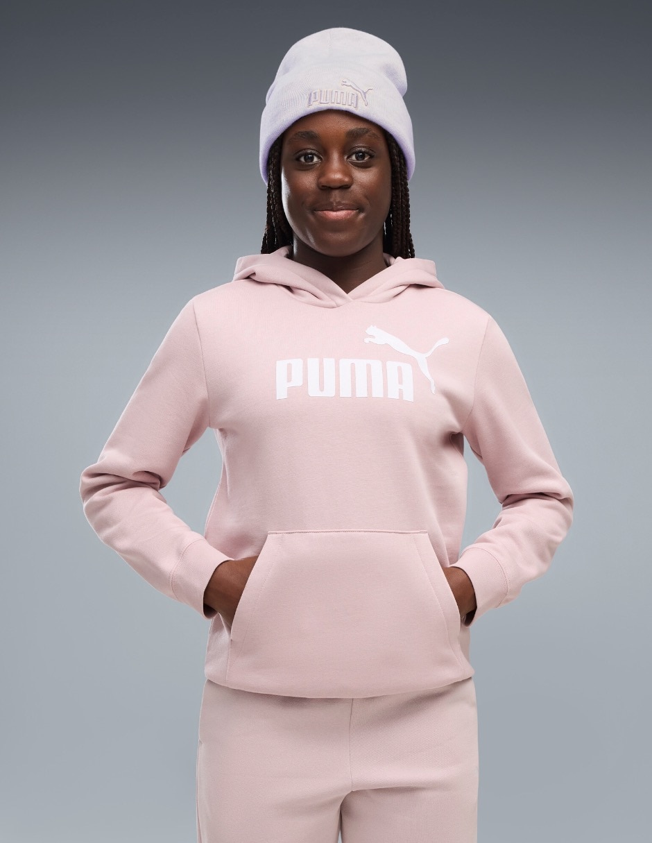 Sudadera para entrenamiento puma ess 1 logo hoodie fl g con capucha para niña