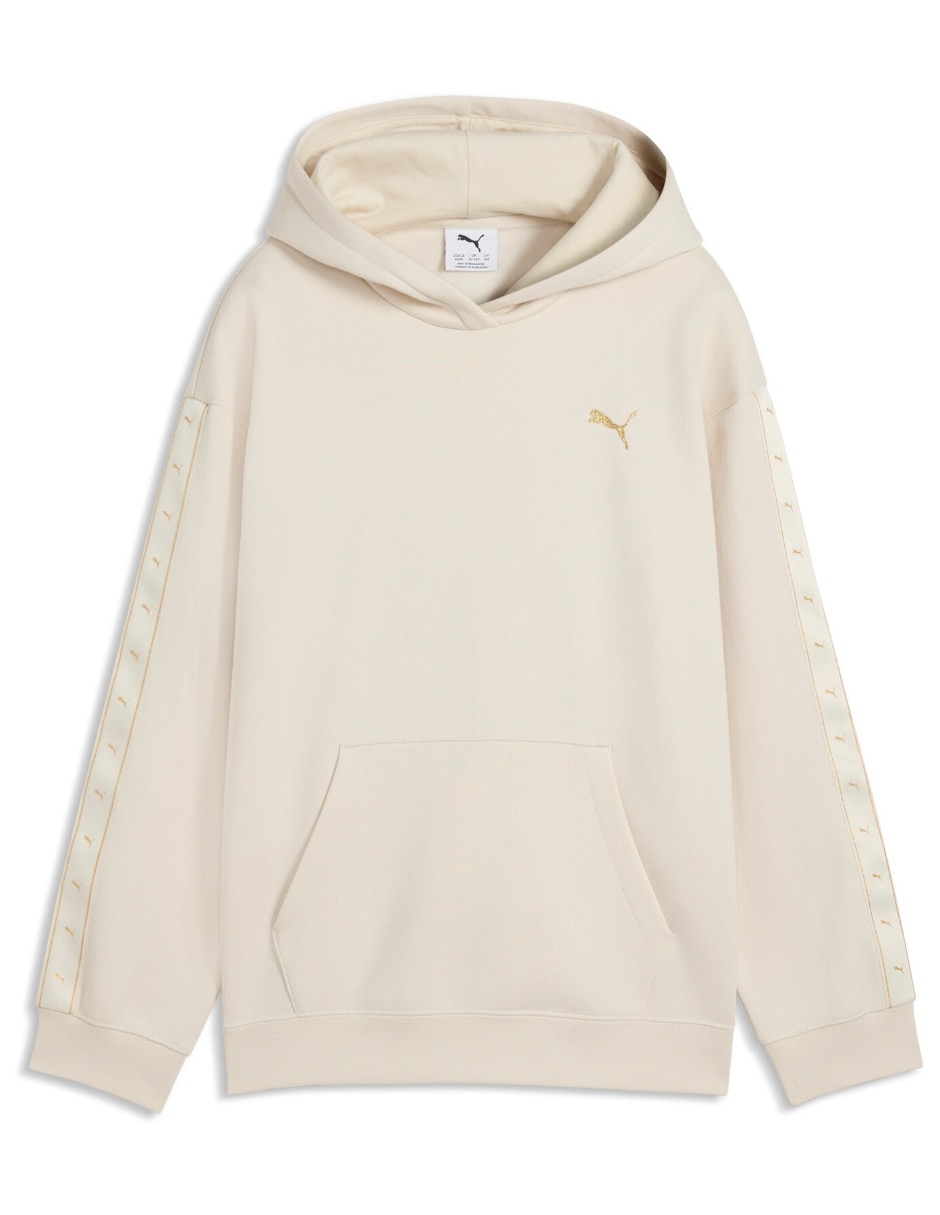 Sudadera para entrenamiento ess tape relaxed hoodie fl g con capucha para niña 4