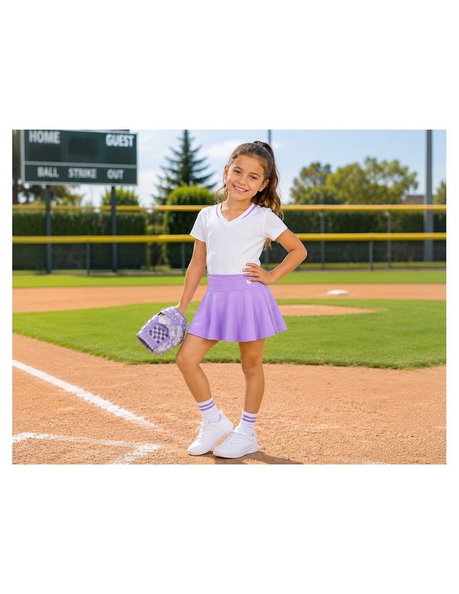 Falda short deportiva para entrenamiento niña 5