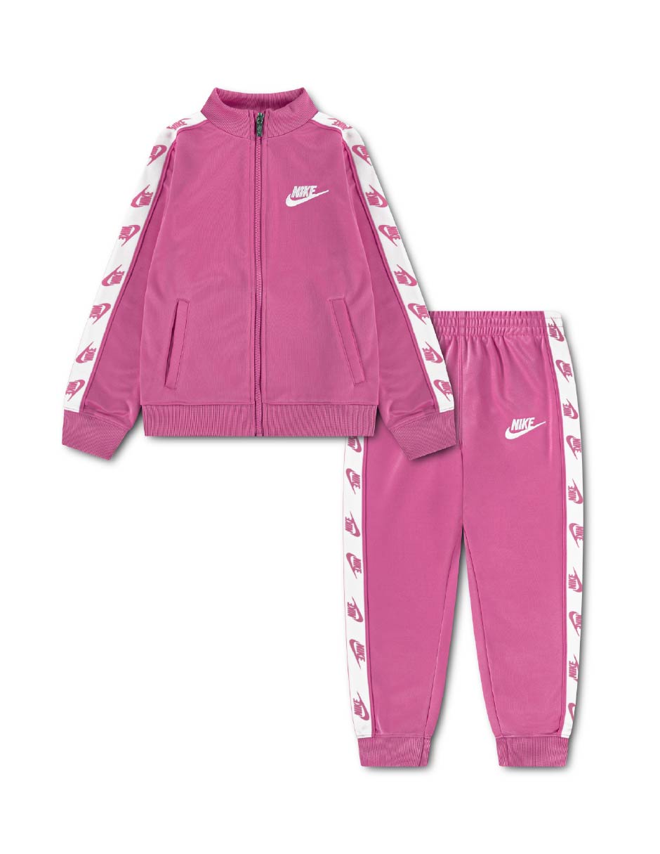 Conjunto deportivo regular nike con cierre para niña