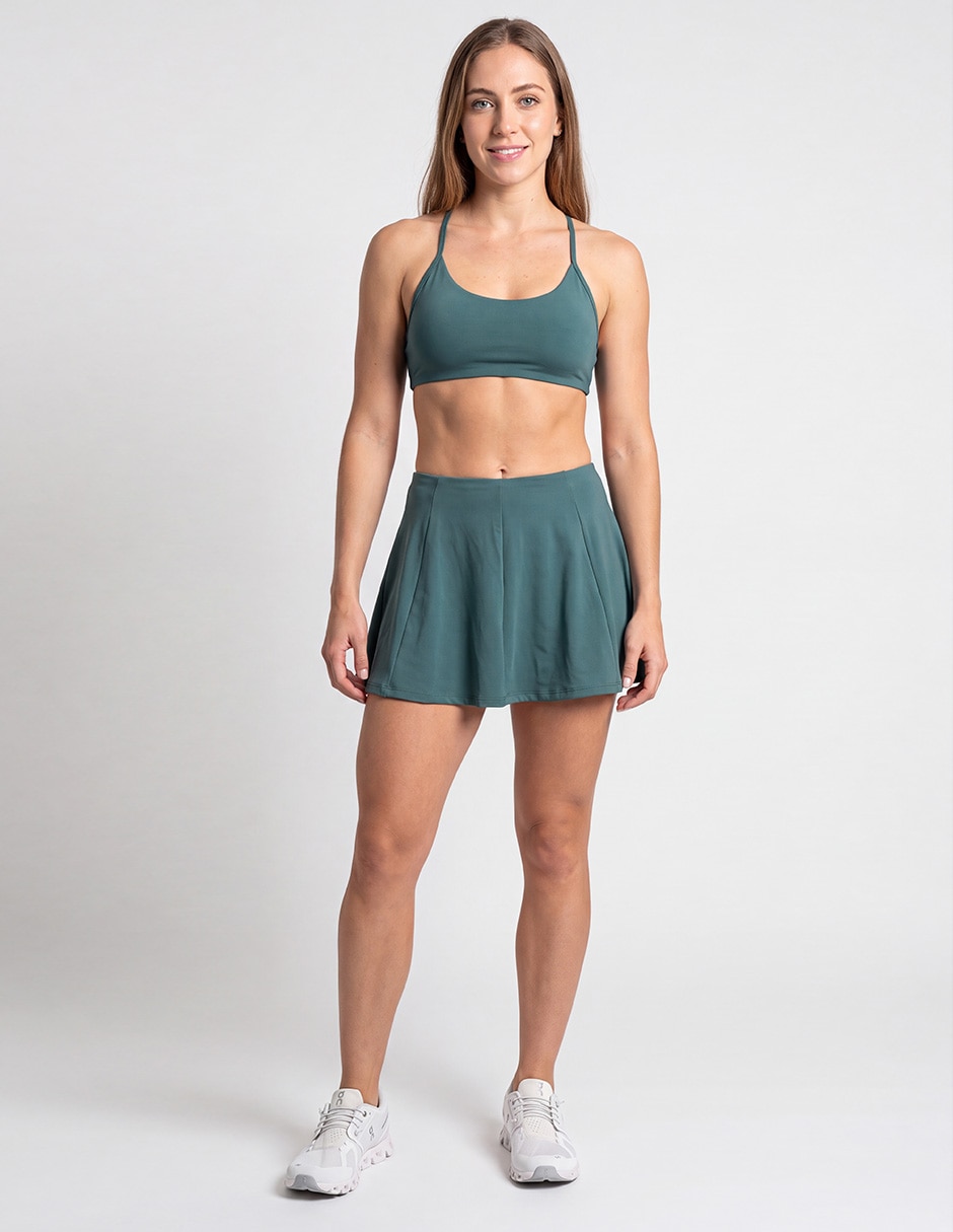 Conjunto deportivo ajustado con elástico para mujer