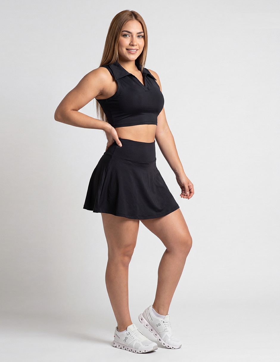 Conjunto deportivo ajustado con elástico para mujer