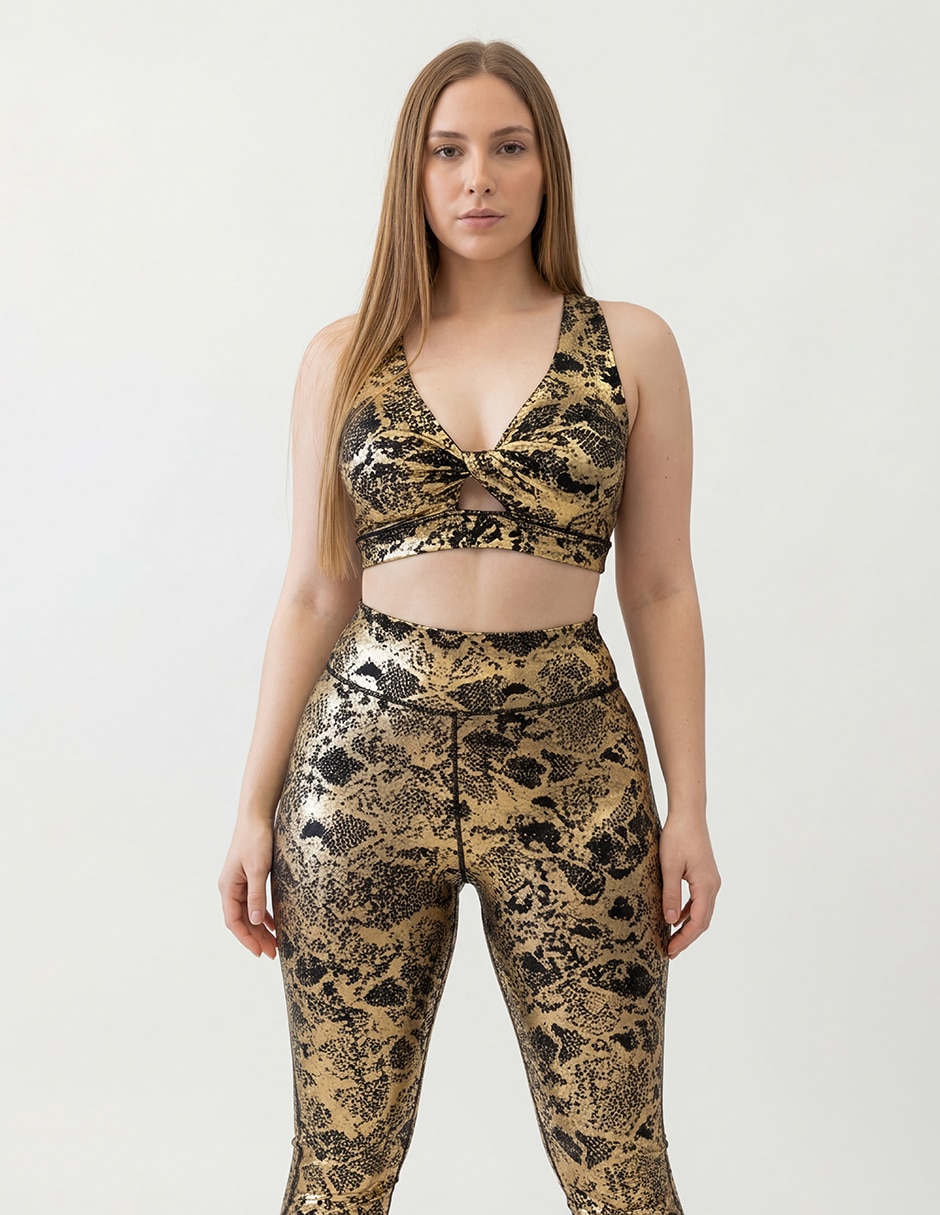 Conjunto deportivo ajustado con elástico para mujer 3