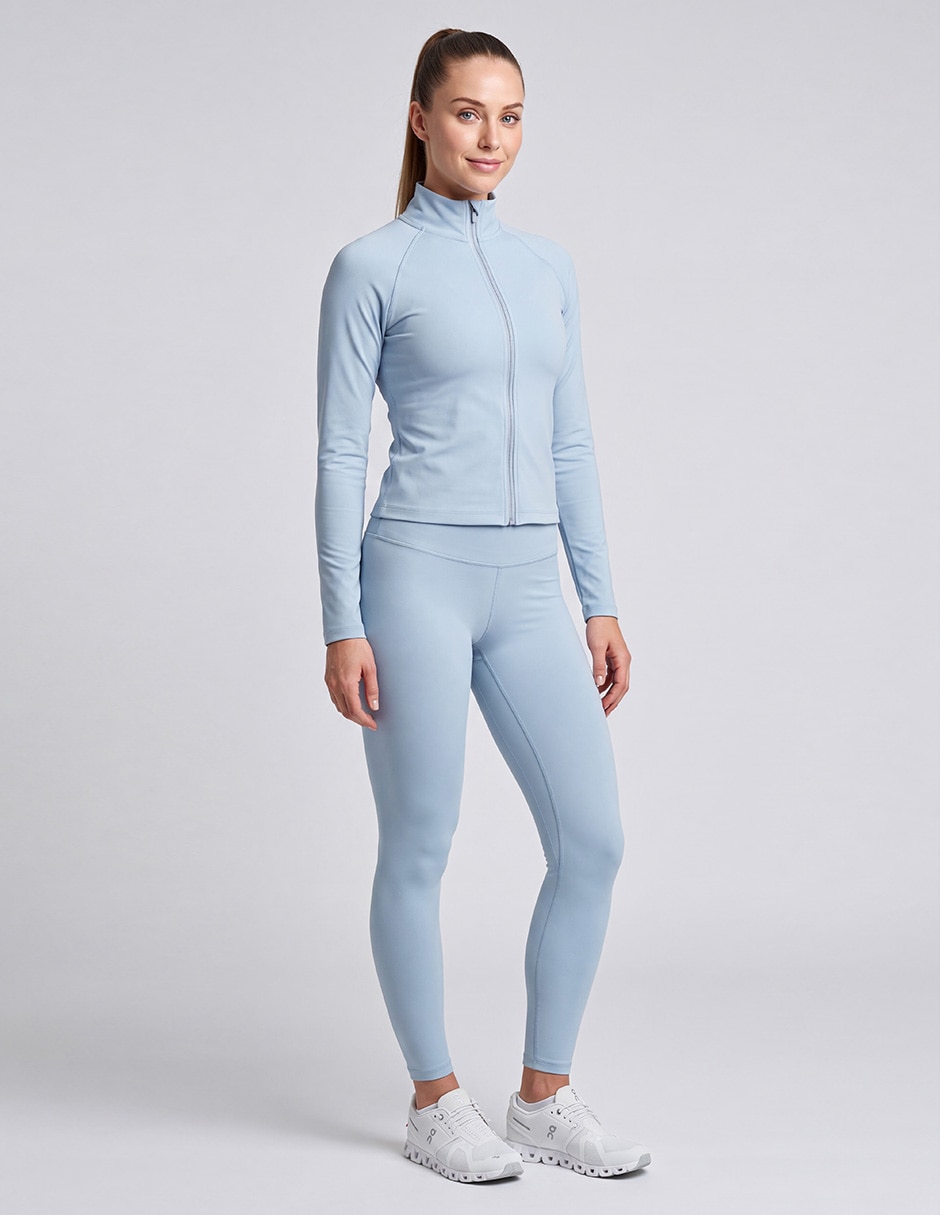 Conjunto deportivo ajustado con elástico para mujer