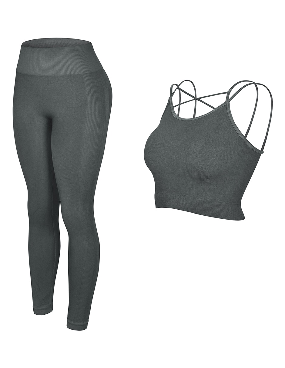 Conjunto deportivo slim con elástico para mujer 12