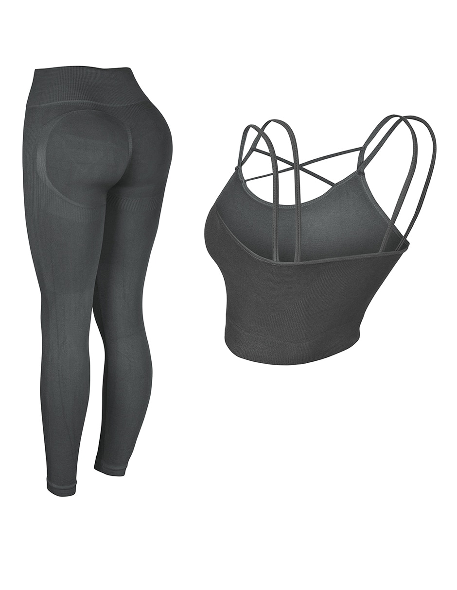 Conjunto deportivo slim con elástico para mujer 13