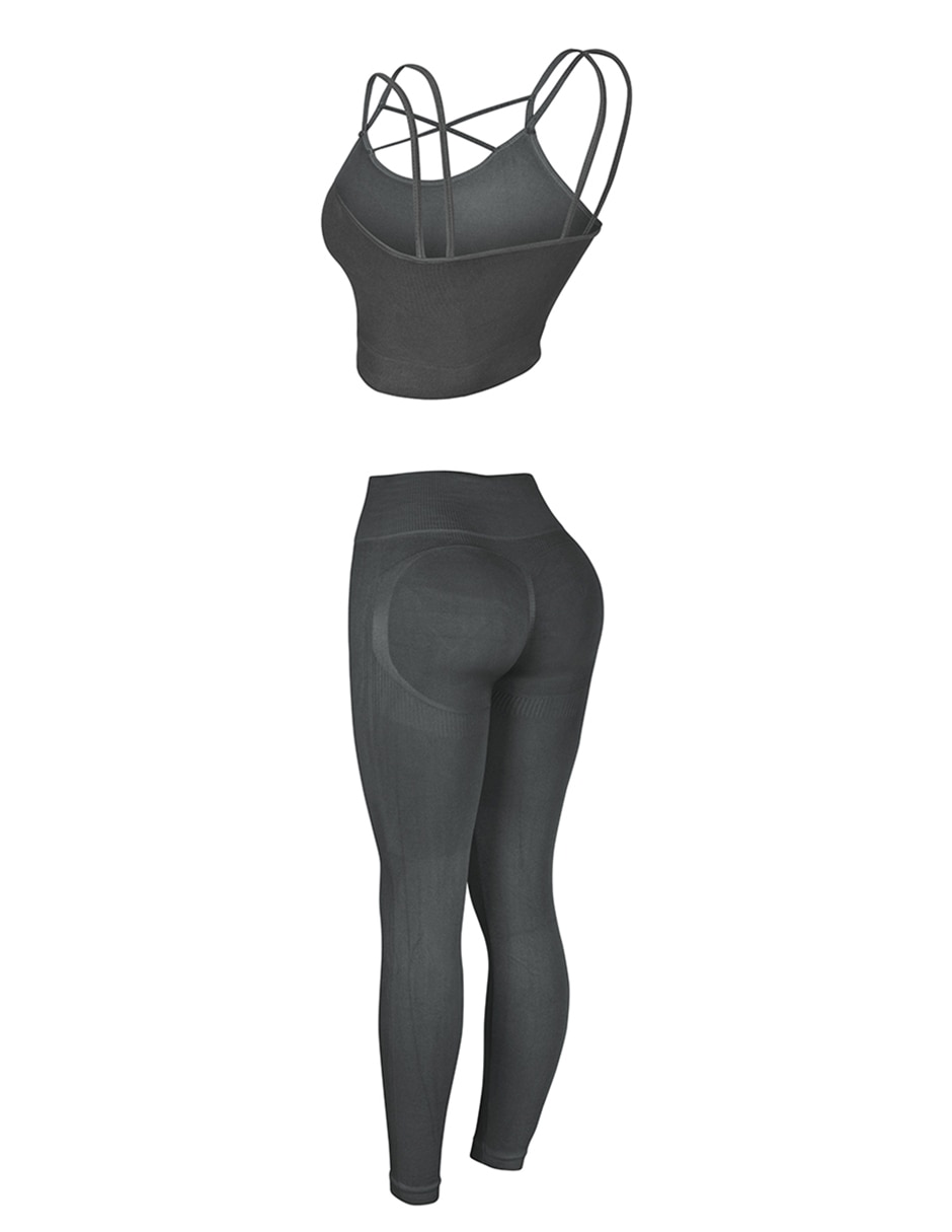 Conjunto deportivo slim con elástico para mujer 4