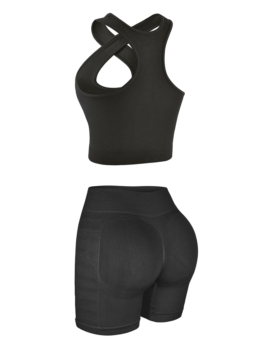 Conjunto deportivo slim con elástico para mujer 9