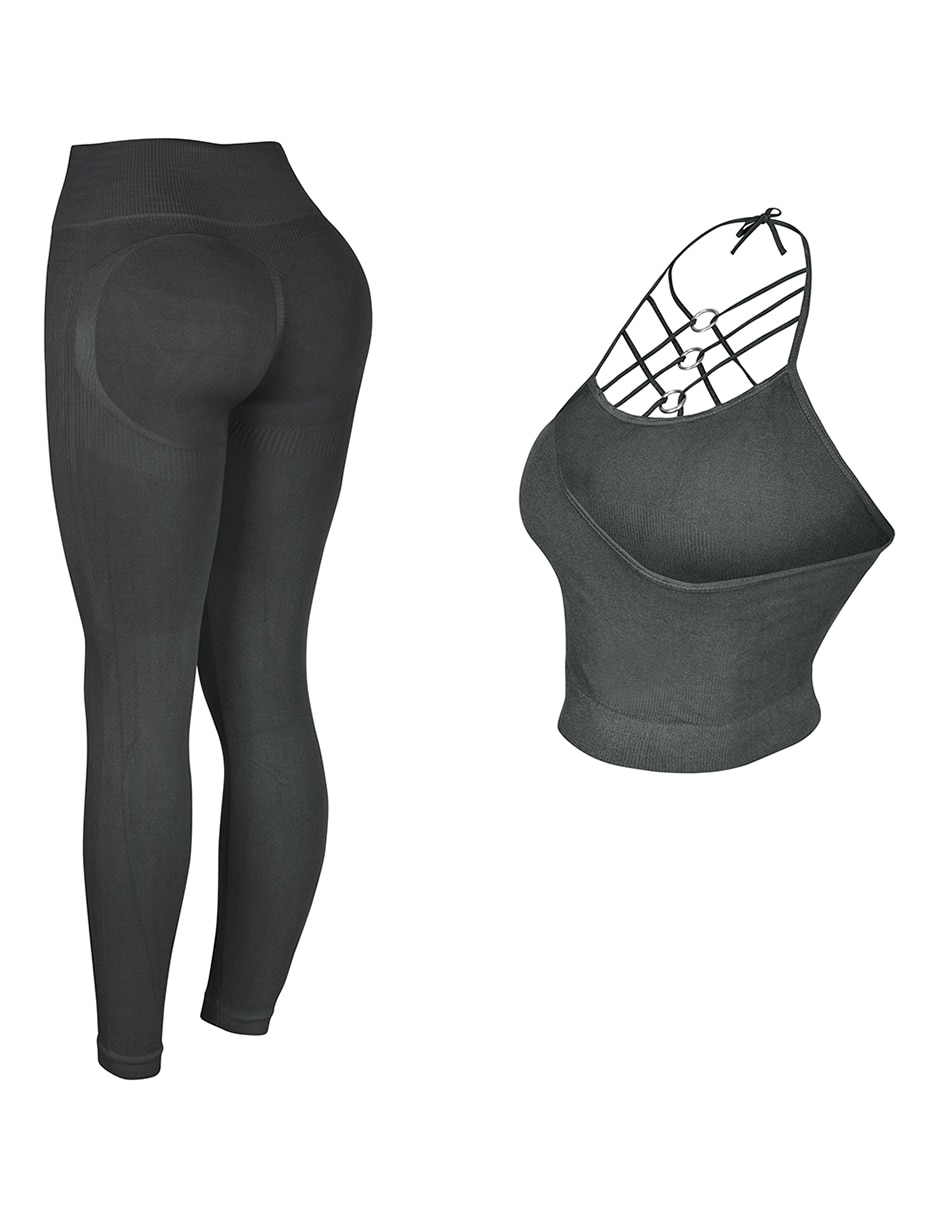 Conjunto deportivo slim con elástico para mujer 2