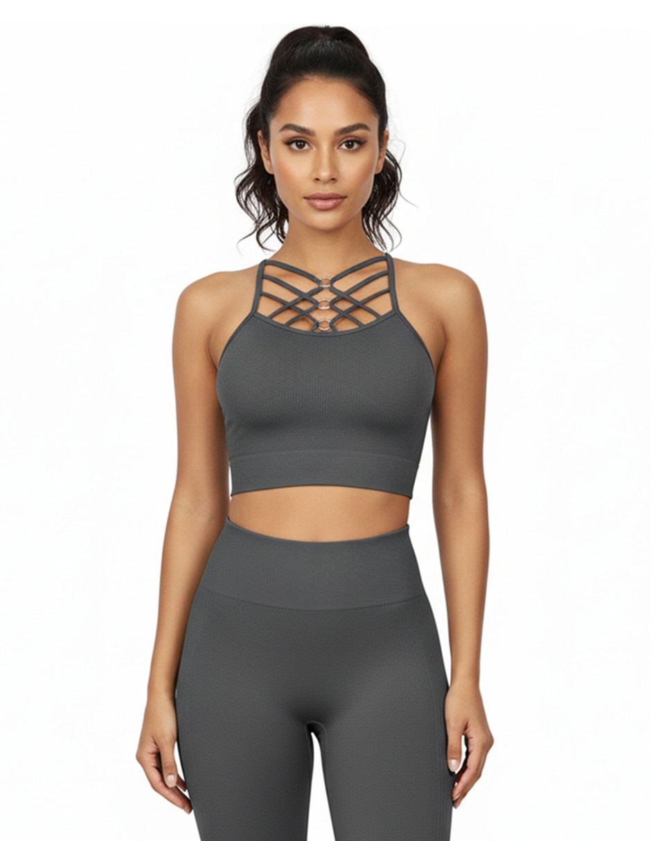 Conjunto deportivo slim con elástico para mujer 6