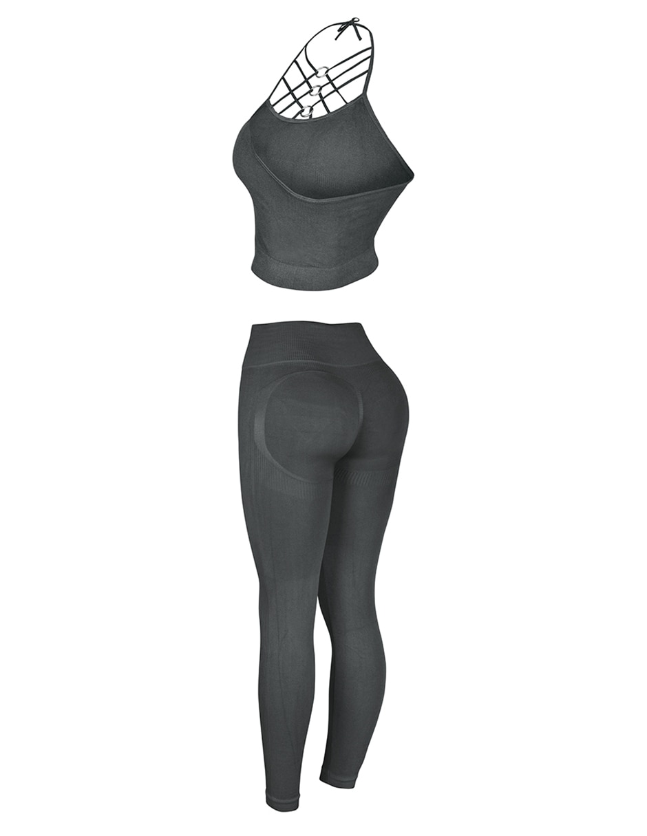 Conjunto deportivo slim con elástico para mujer 8