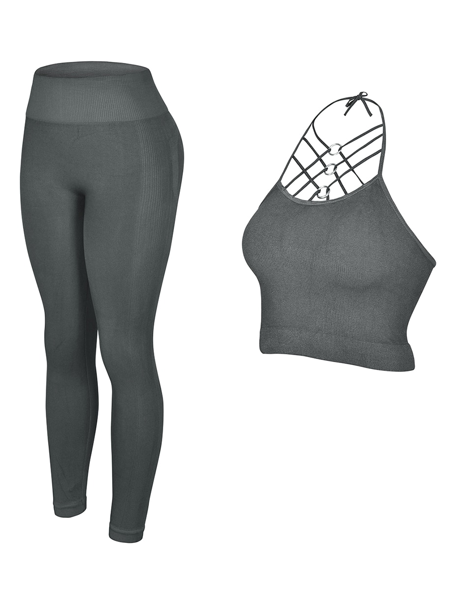 Conjunto deportivo slim con elástico para mujer 10