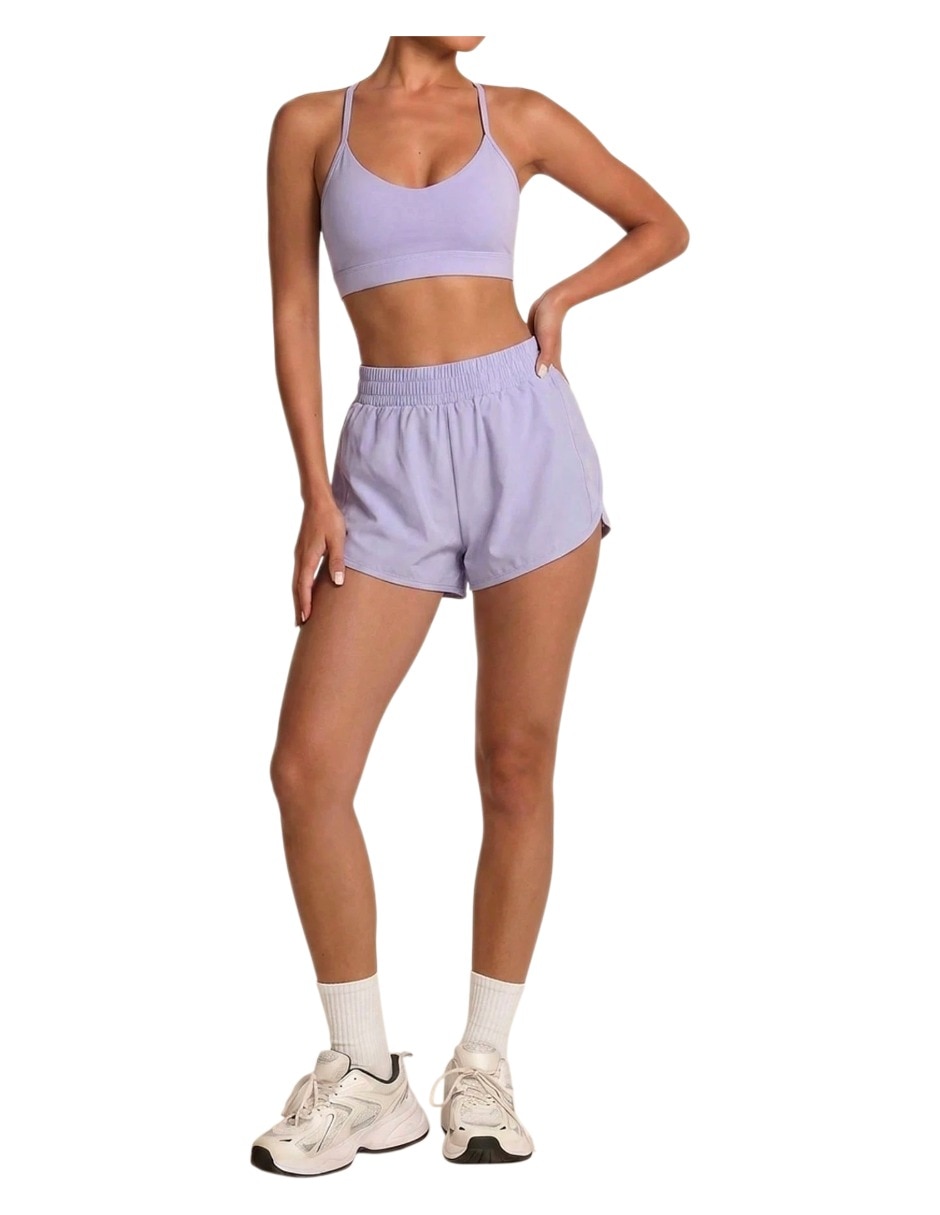 Conjunto deportivo regular con elástico para mujer 6