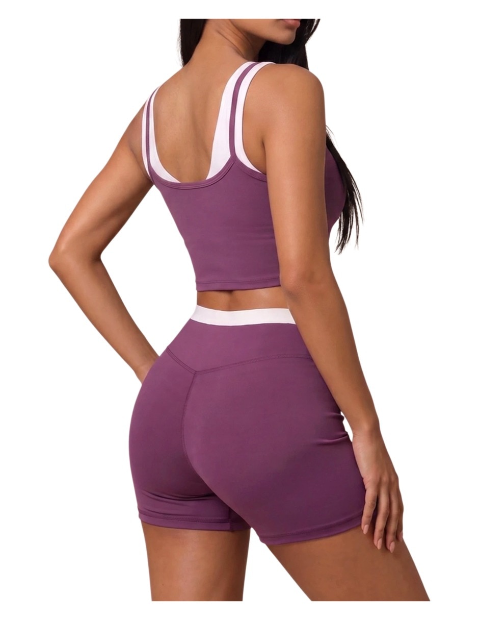 Conjunto deportivo regular con elástico para mujer 2