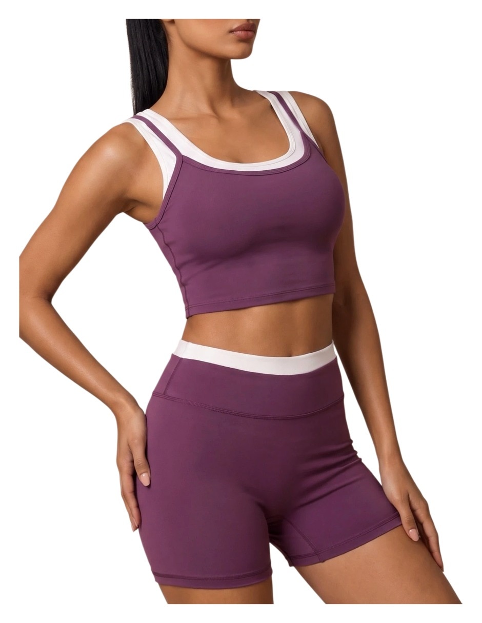 Conjunto deportivo regular con elástico para mujer 3